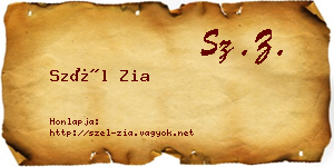 Szél Zia névjegykártya
